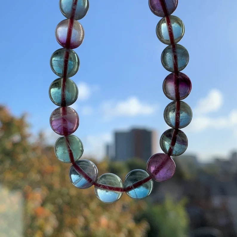 Fluorite Bracelet - Shape: Round