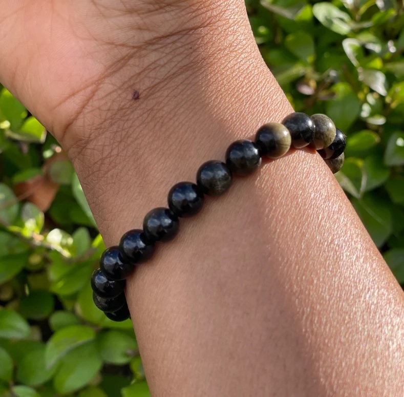 Golden Obsidian Bracelet - Shape: Round