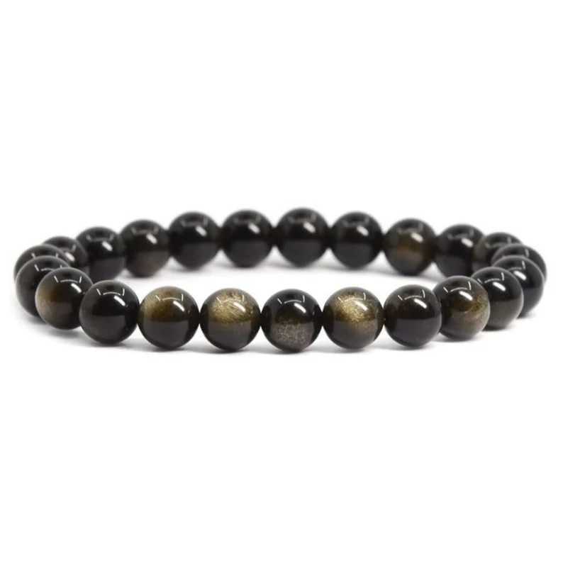 Golden Obsidian Bracelet - Shape: Round