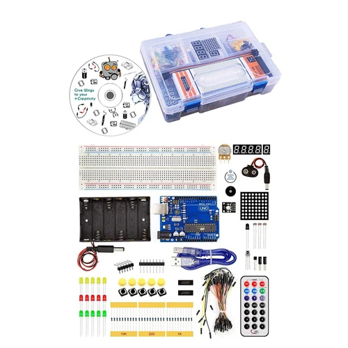 शुरुआती Arduino प्रोजेक्ट्स के लिए माइक्रोप्रोसेसर डेवलपमेंट बोर्ड बेसिक स्टार्टर लर्निंग किट