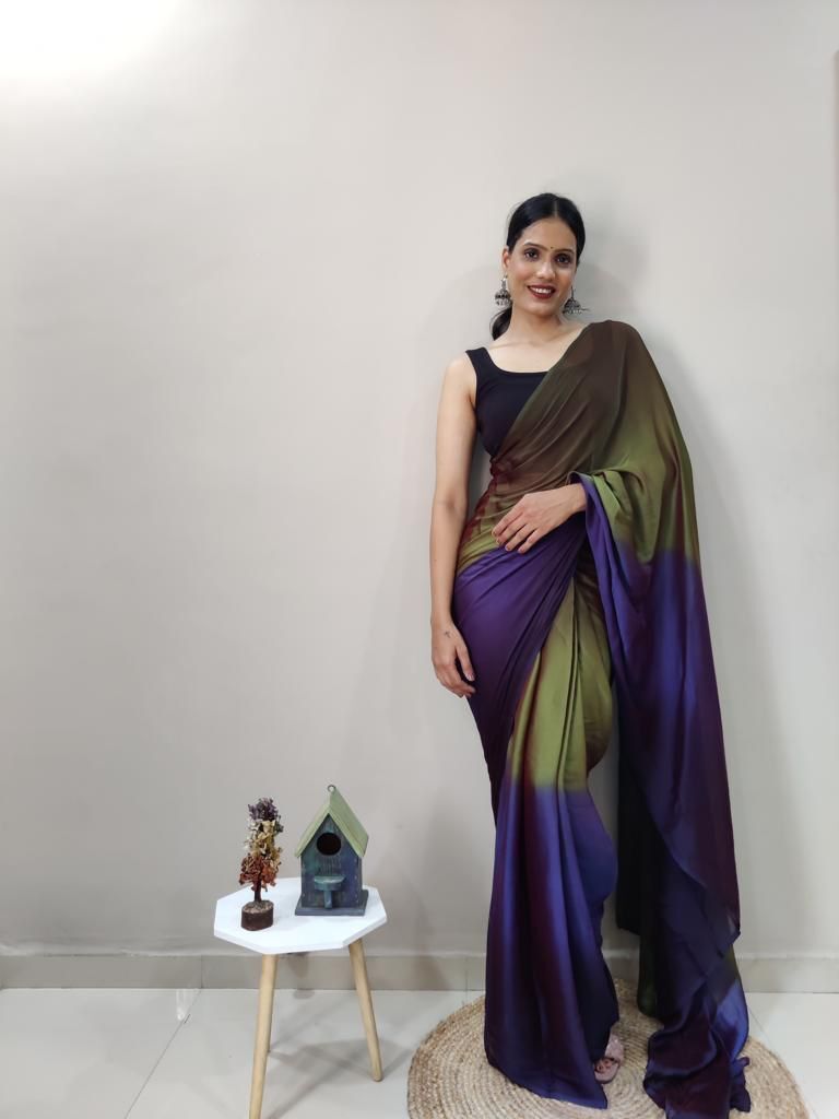 New Chiffon Running Blouse Saree - Lightweight, Flowy, Comfortable Fabric | Breathable, Versatile Design For Everyday Wear