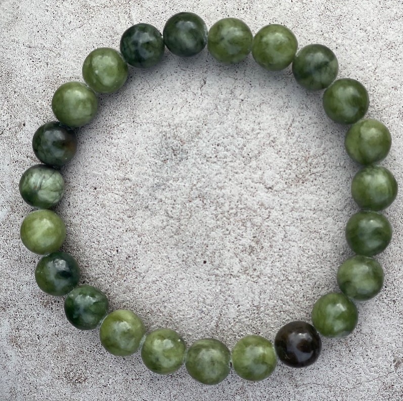 Green Jasper Bracelet - Shape: Round