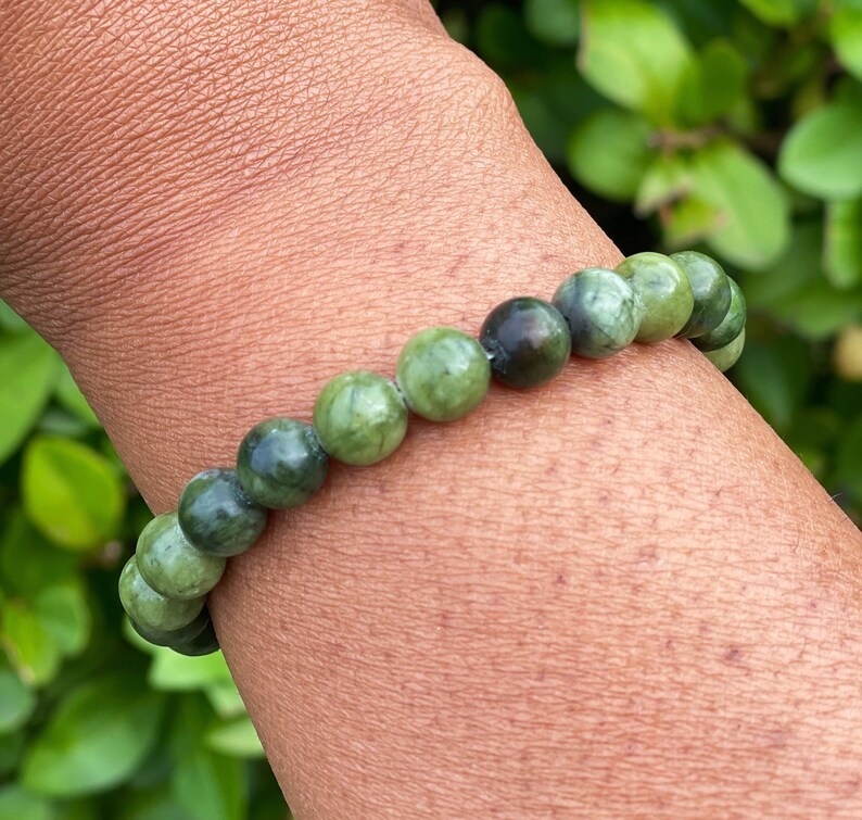 Green Jasper Bracelet - Shape: Round