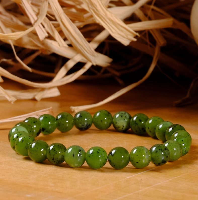 Green Jasper Bracelet - Shape: Round
