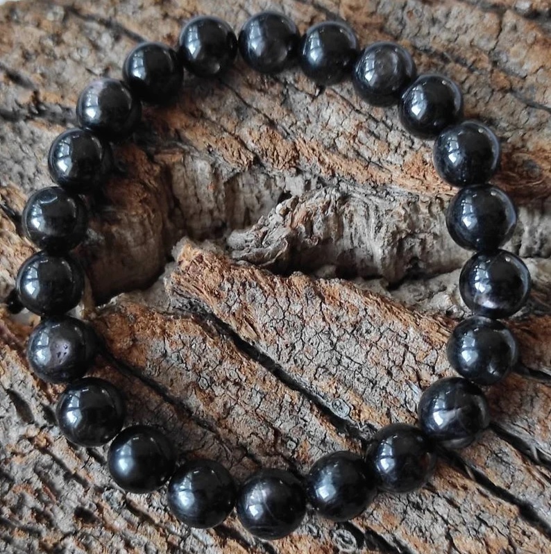 Hypersthene Bracelet - Shape: Round