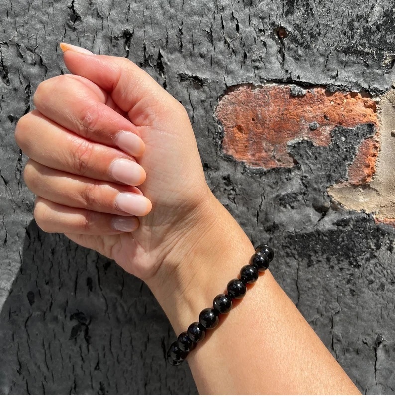 Hypersthene Bracelet - Shape: Round