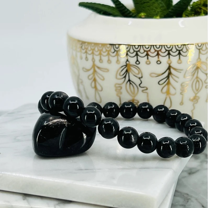 Hypersthene Bracelet - Shape: Round