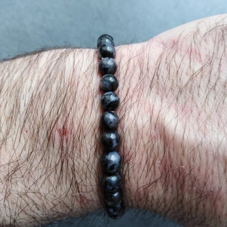 Indigo Gabbro Bracelet - Shape: Round