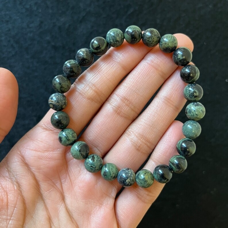 Kambaba Jasper Bracelet - Shape: Round
