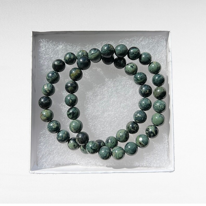 Kambaba Jasper Bracelet - Shape: Round