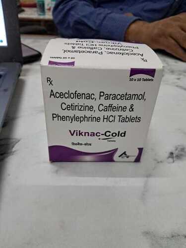 ऐसक्लोफेनैक पेरासिटामोल फिनाइलफ्रिन एचसीआई टैबलेट्स