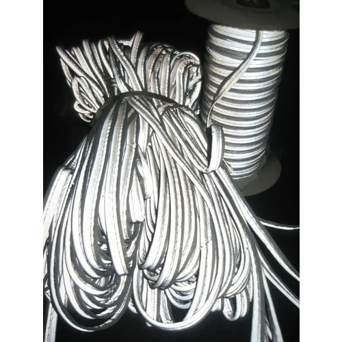 Plain Polyester Reflective Piping Strip - New High-quality Material, White Color, Multipurpose Use