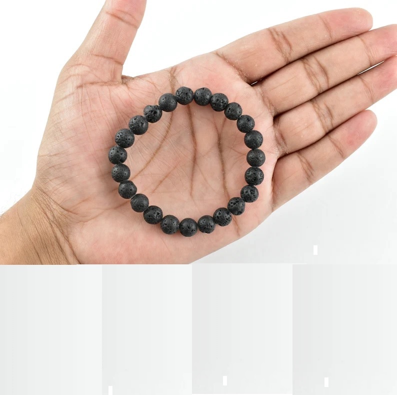Lava Rock Bracelet - Shape: Round