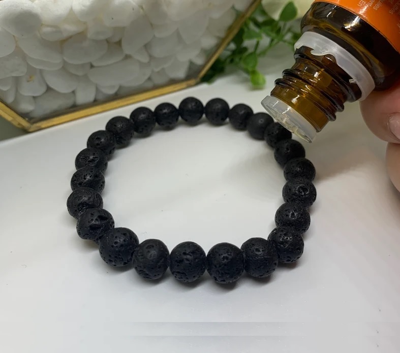 Lava Rock Bracelet - Shape: Round