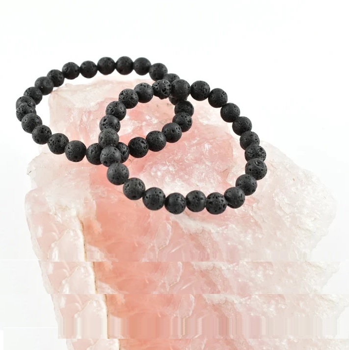 Lava Rock Bracelet - Shape: Round