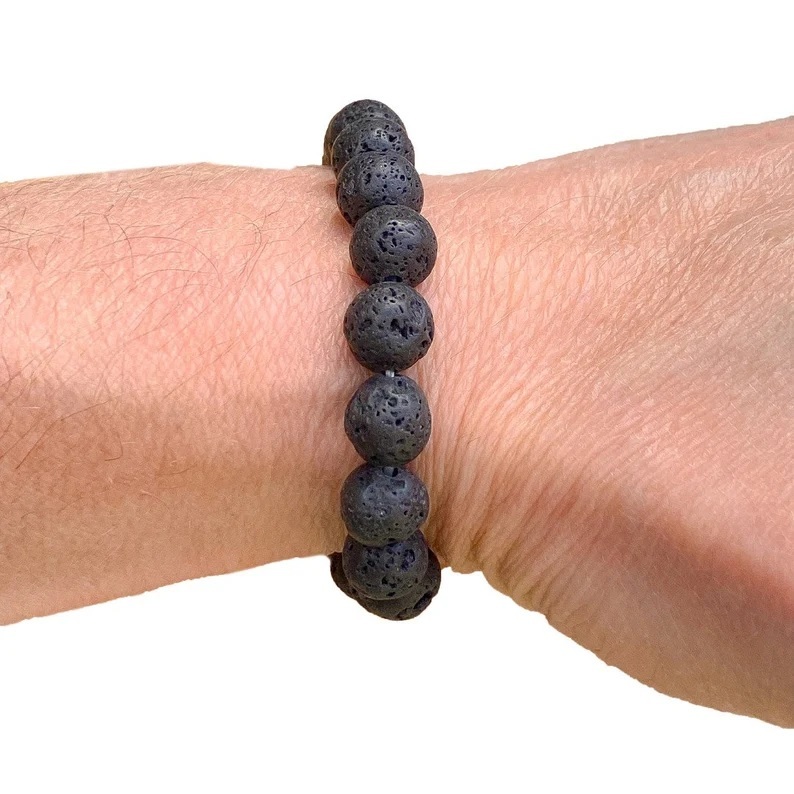 Lava Rock Bracelet - Shape: Round