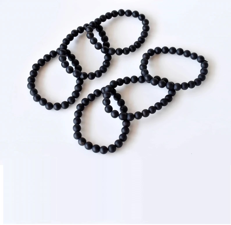Matt Black Bracelet - Shape: Round
