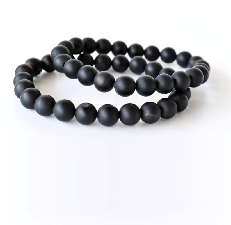 Matt Black Bracelet - Shape: Round