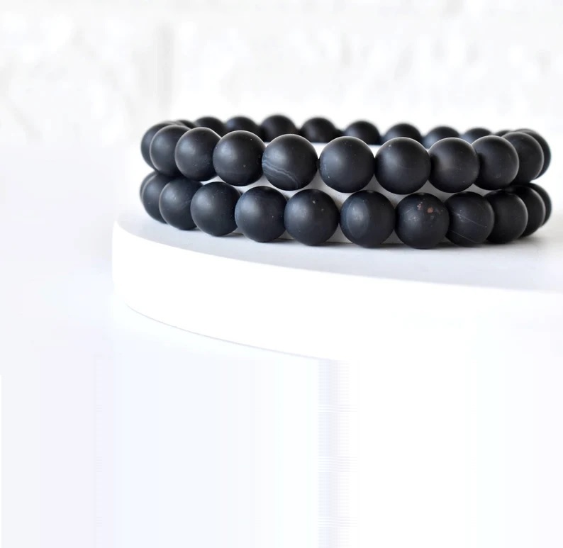 Matt Black Bracelet - Shape: Round