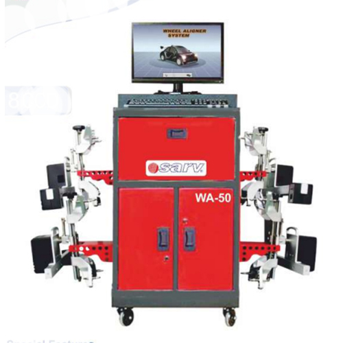 Wa-40 Wheel Alignment Machine - Electric Power, Standard Size | 220v 50hz, 1-year Warranty, Ideal For Garage Use