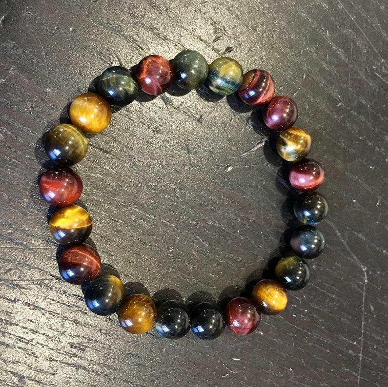 Multi Tiger Eye Bracelet - Shape: Round