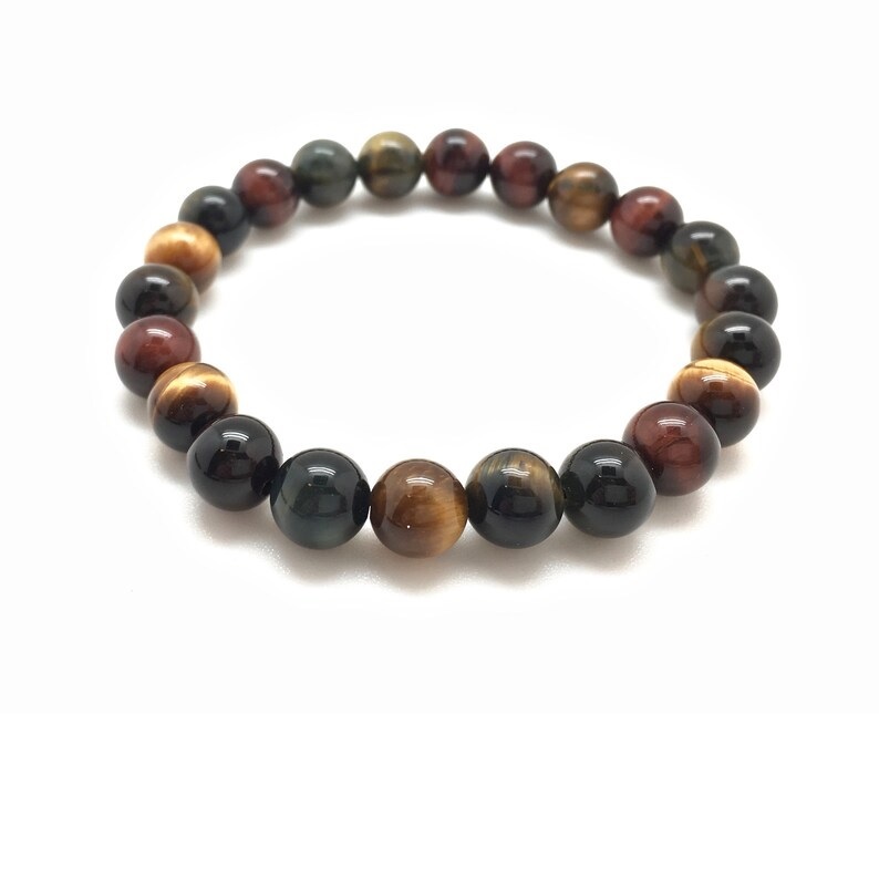 Multi Tiger Eye Bracelet - Shape: Round