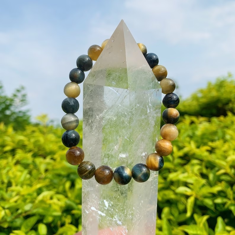Multi Tiger Eye Bracelet - Shape: Round