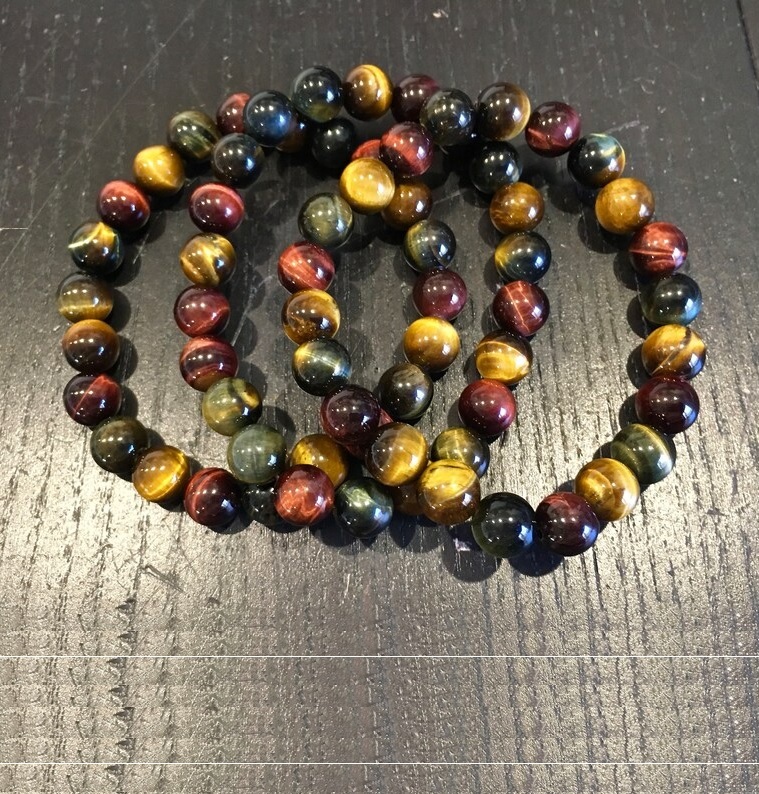 Multi Tiger Eye Bracelet - Shape: Round