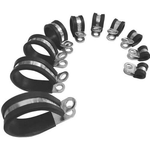Ss P Clamp - Carbon Steel With Rubber Jacket & Insulation | Stranded Conductor, Suitable For Industrial Applications, Heat-resistant Design, Warranty Included
