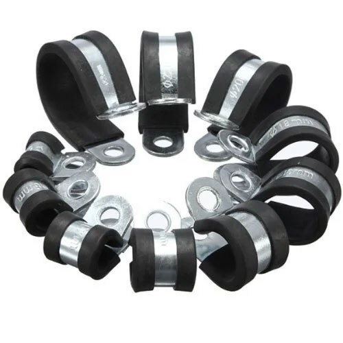 Ss P Clamp - Carbon Steel With Rubber Jacket & Insulation | Stranded Conductor, Suitable For Industrial Applications, Heat-resistant Design, Warranty Included