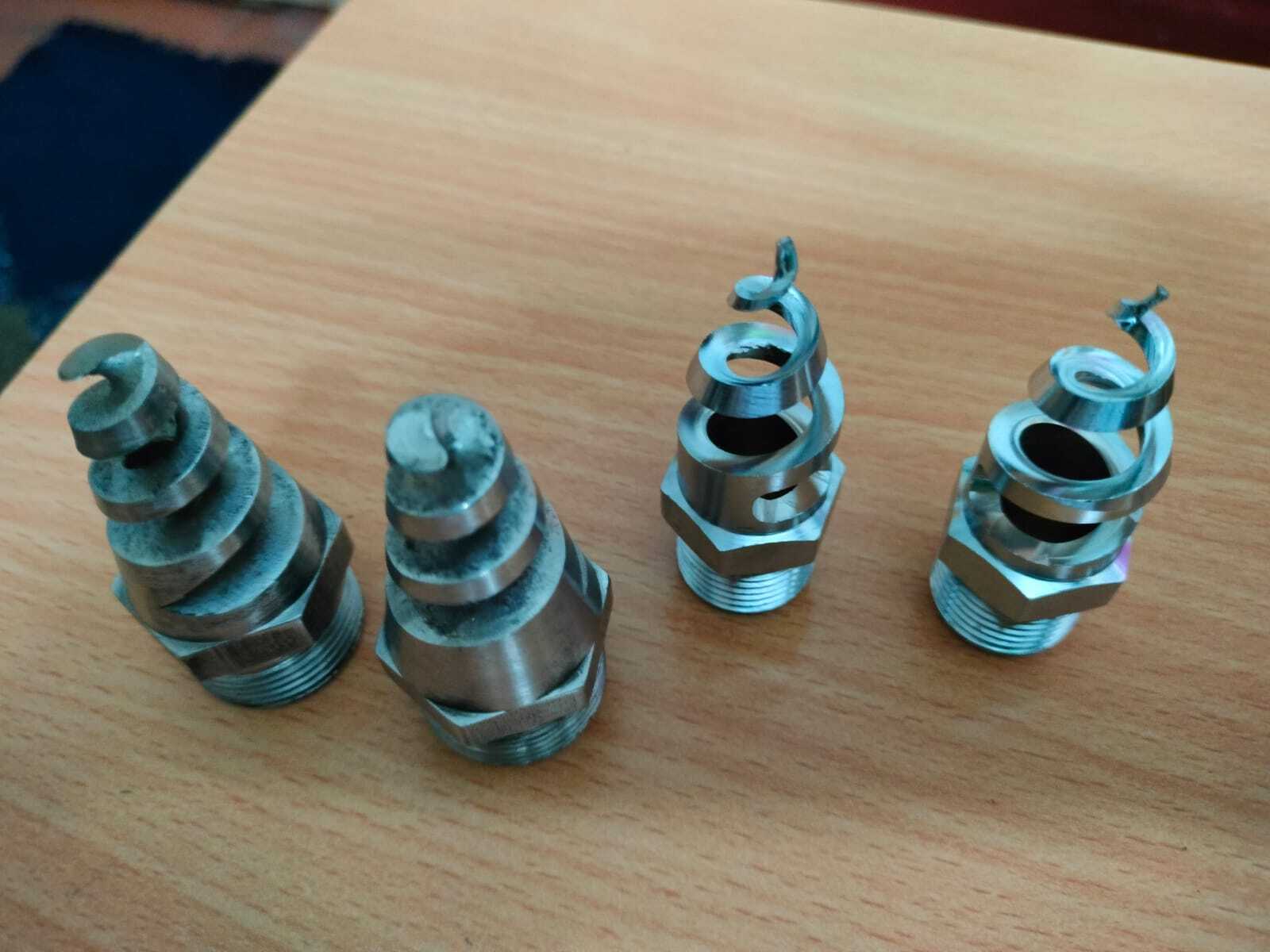 Spiral Nozzles - Stainless Steel, Standard Size | Industrial Usage, Durable Metal Construction