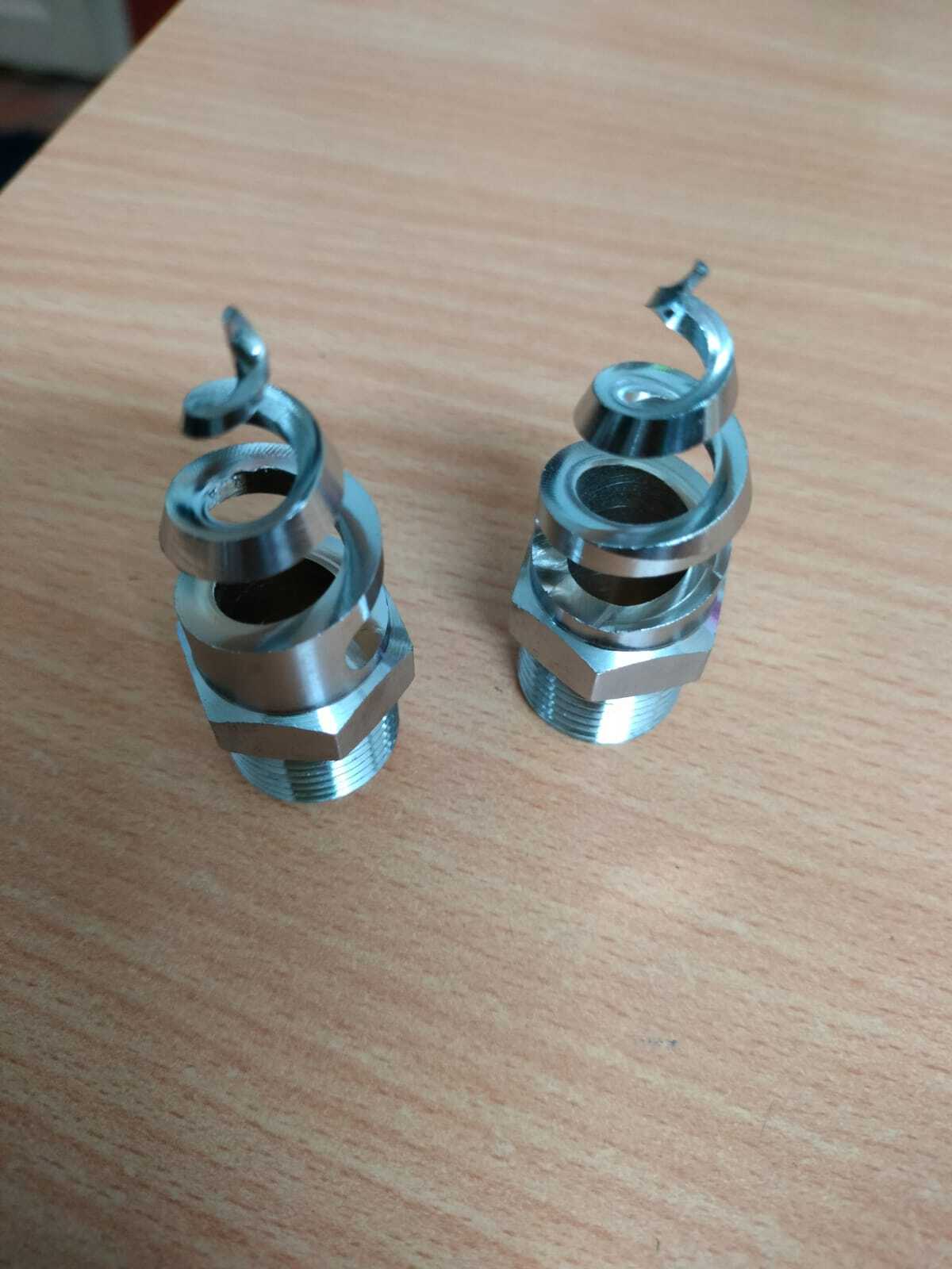 Spiral Nozzles - Stainless Steel, Standard Size | Industrial Usage, Durable Metal Construction