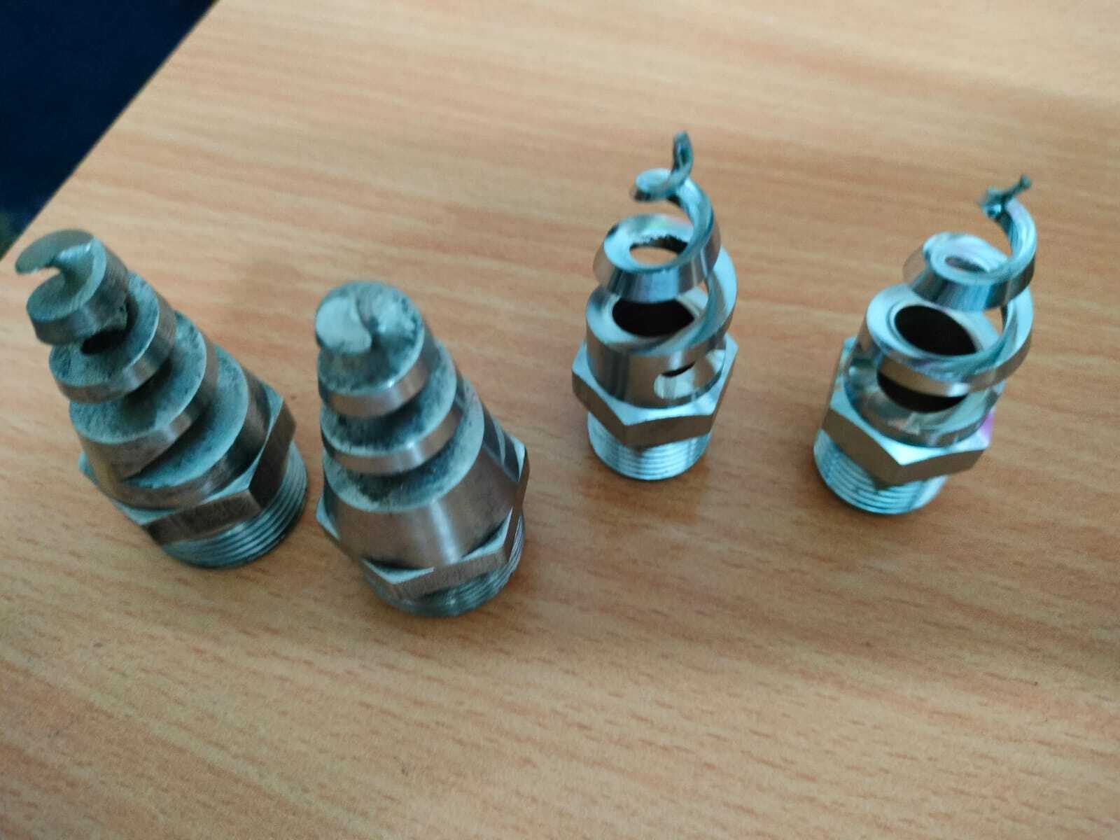 Spiral Nozzles - Stainless Steel, Standard Size | Industrial Usage, Durable Metal Construction