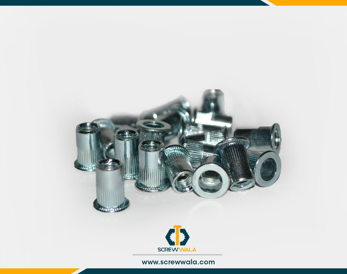 Insert Nut - Carbon Steel, M3 To M12 Size, White, Round & Hex Shaping Mode, Din Standard, Zinc Plated | Ideal For Sheet Metal Fabrication Work