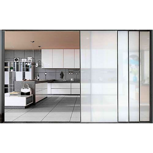 Aluminium Telescopic Sliding Door - Color: Transparent