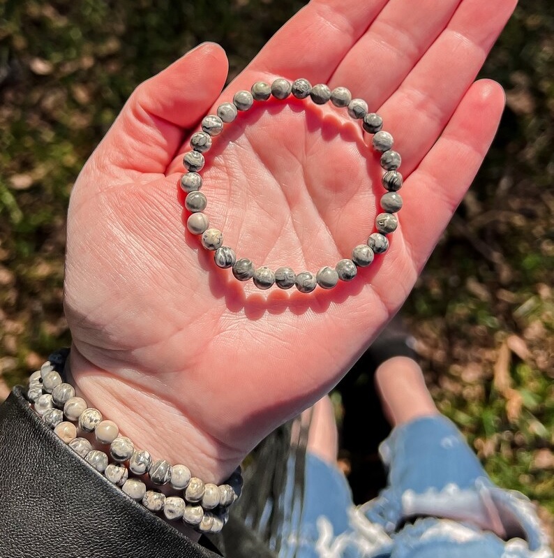 Picasso Jasper Bracelet - Shape: Round