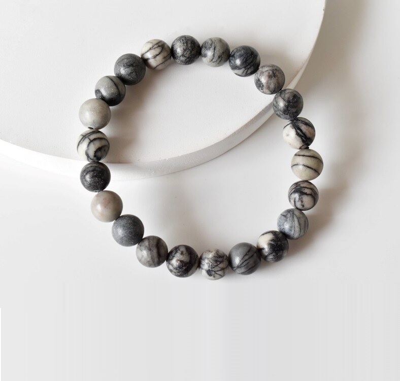 Picasso Jasper Bracelet - Shape: Round