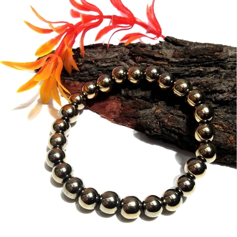 Pyrite Bracelet - Shape: Round