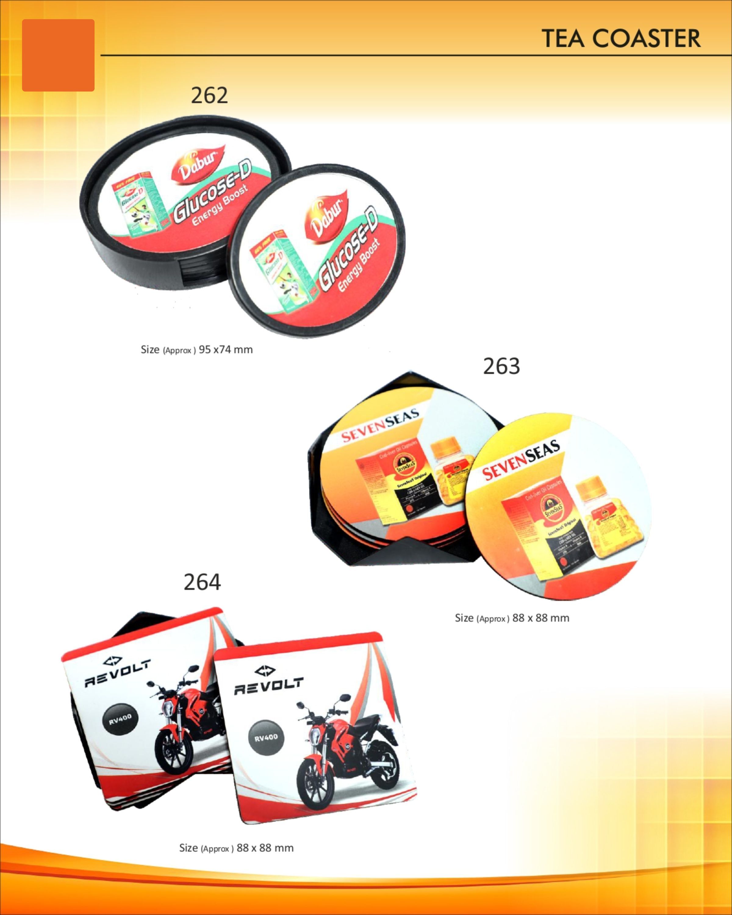 Promotional Coaster - Rectangular, Multicolor | Customized For Corporate Branding, Ideal For Marketing Campaigns And Client Engagement