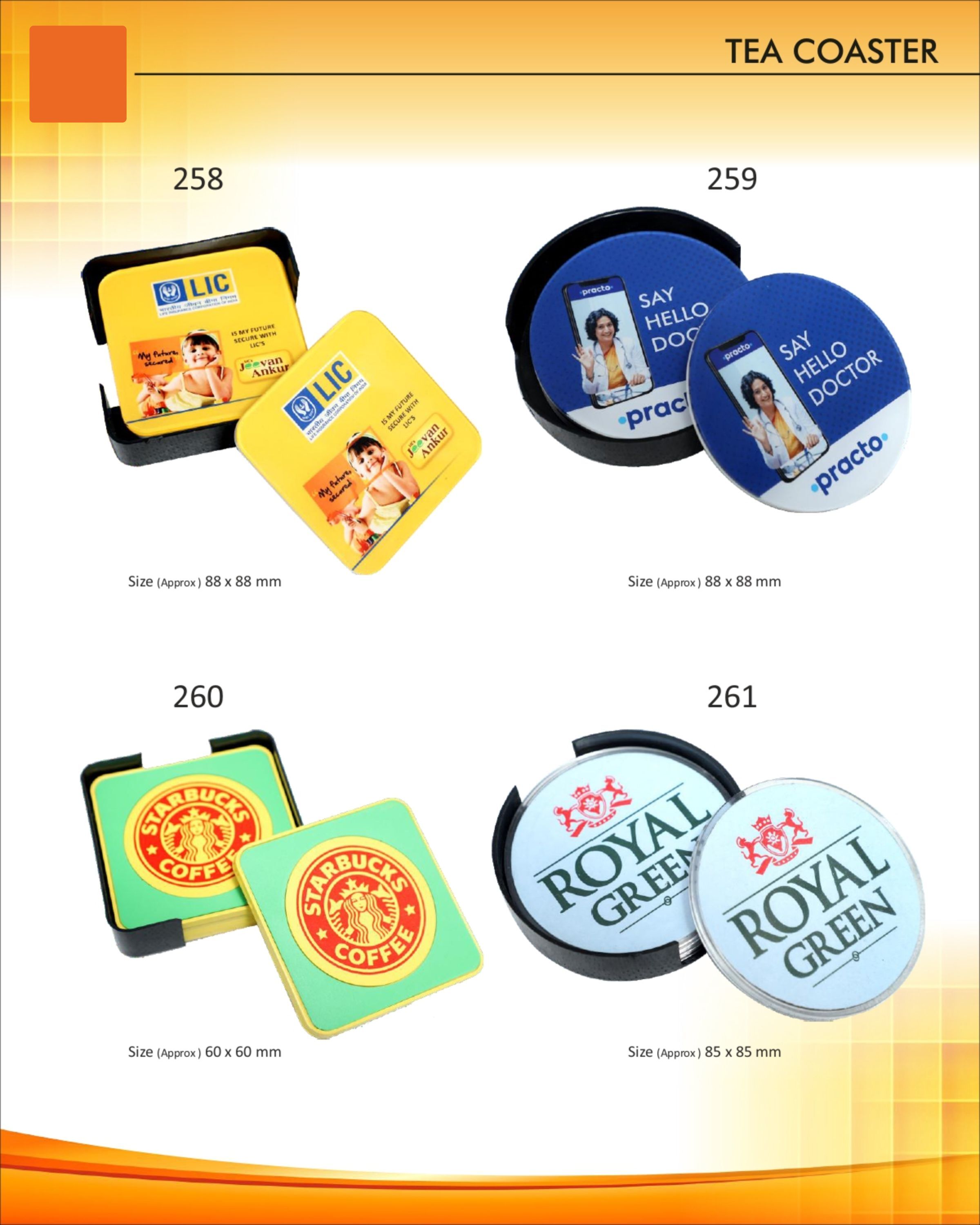 Promotional Coaster - Rectangular, Multicolor | Customized For Corporate Branding, Ideal For Marketing Campaigns And Client Engagement