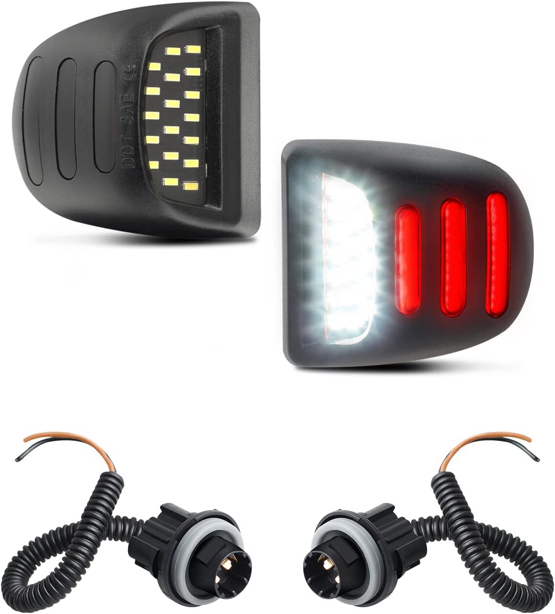 Number Plate Light - Multi Material, Size As Per Vehicle, Multi Color | Sturdy, Durable, Reliable, Excellent Quality