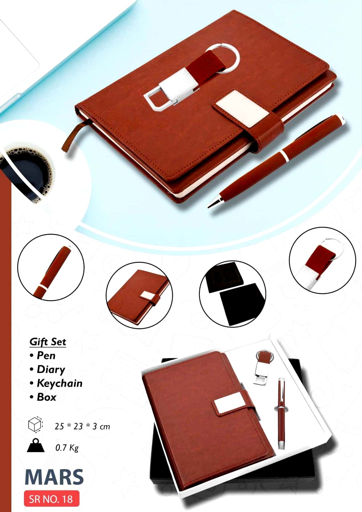 Promotional Gift Set - Leather Material, Multicolor Design | Custom Branding Solutions For Corporate Uniforms And In-house Printing