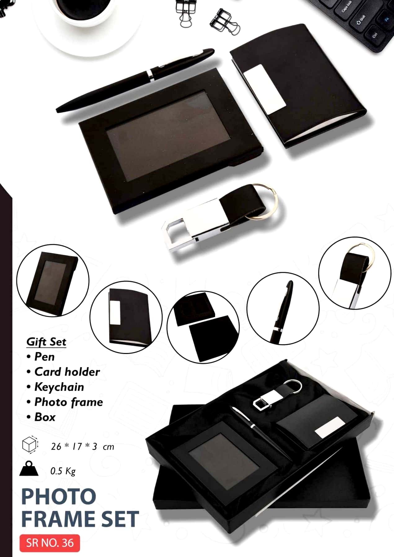 Promotional Gift Set - Leather Material, Multicolor Design | Custom Branding Solutions For Corporate Uniforms And In-house Printing