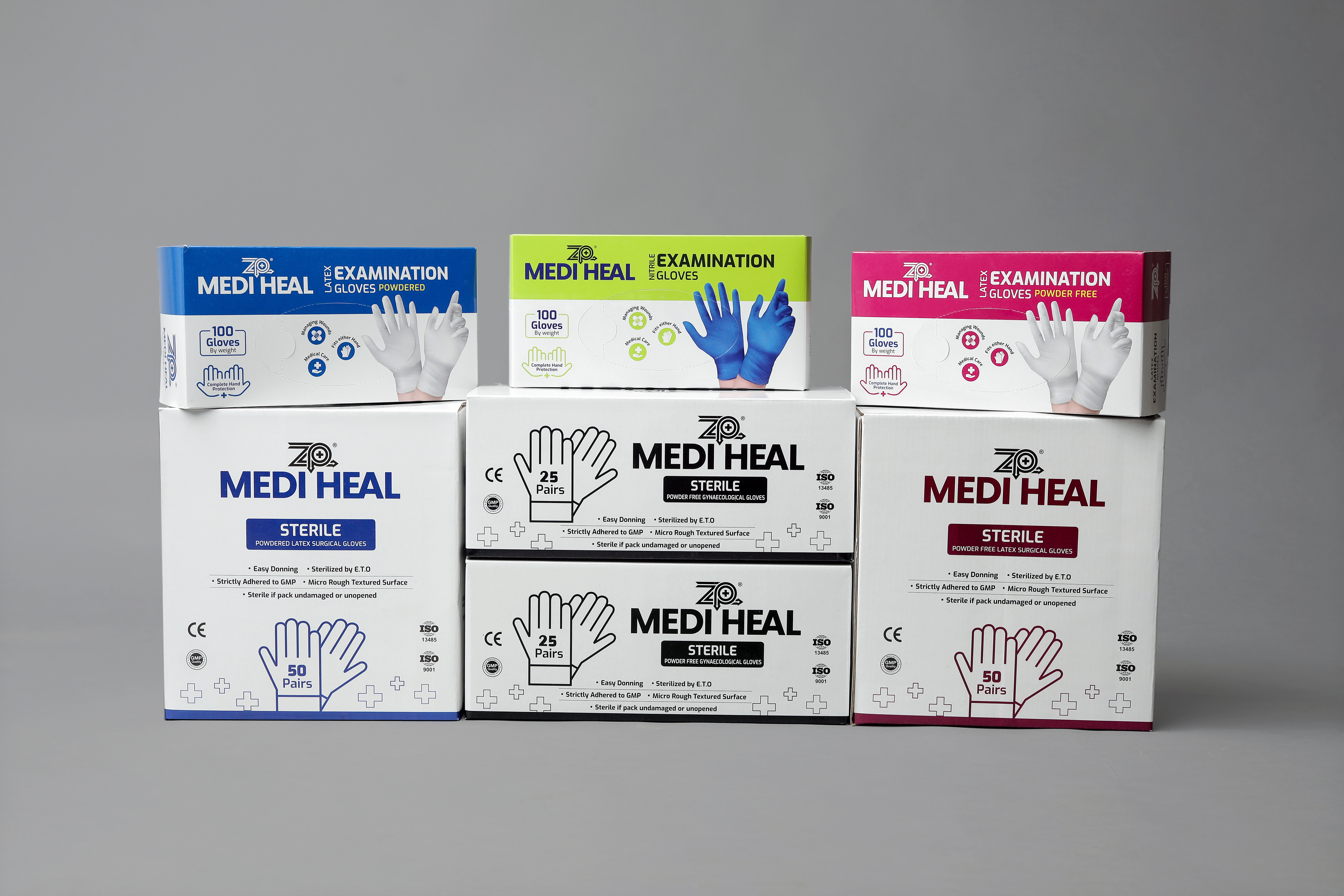 Nitrile Examination Gloves - Nitrile Material, 240 Mm Cuff Length, Blue Color | Chemical Resistant, Puncture Resistant, Powder Free, Full Finger Design, Textured Fingertips