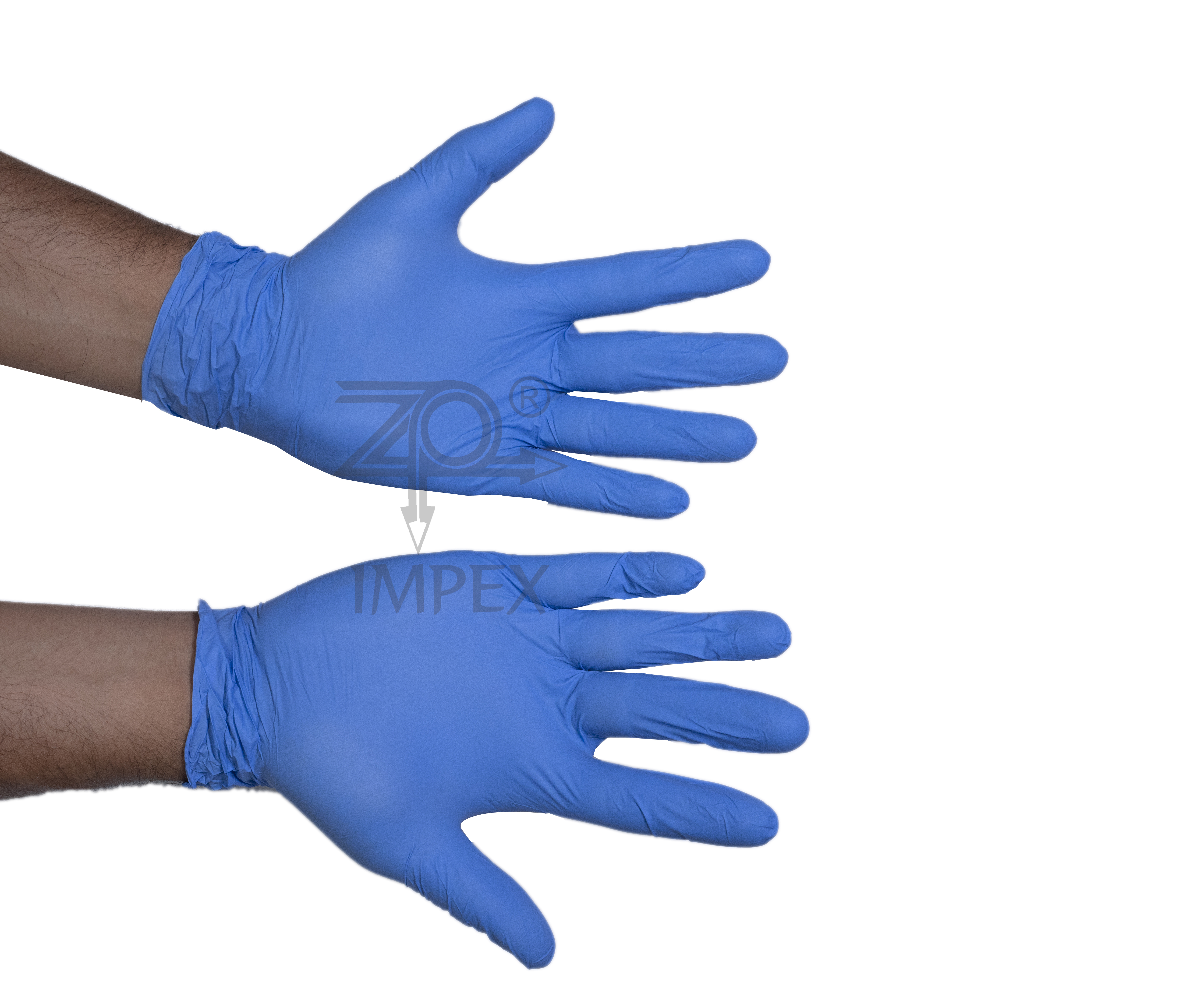 Nitrile Examination Gloves - Nitrile Material, 240 Mm Cuff Length, Blue Color | Chemical Resistant, Puncture Resistant, Powder Free, Full Finger Design, Textured Fingertips