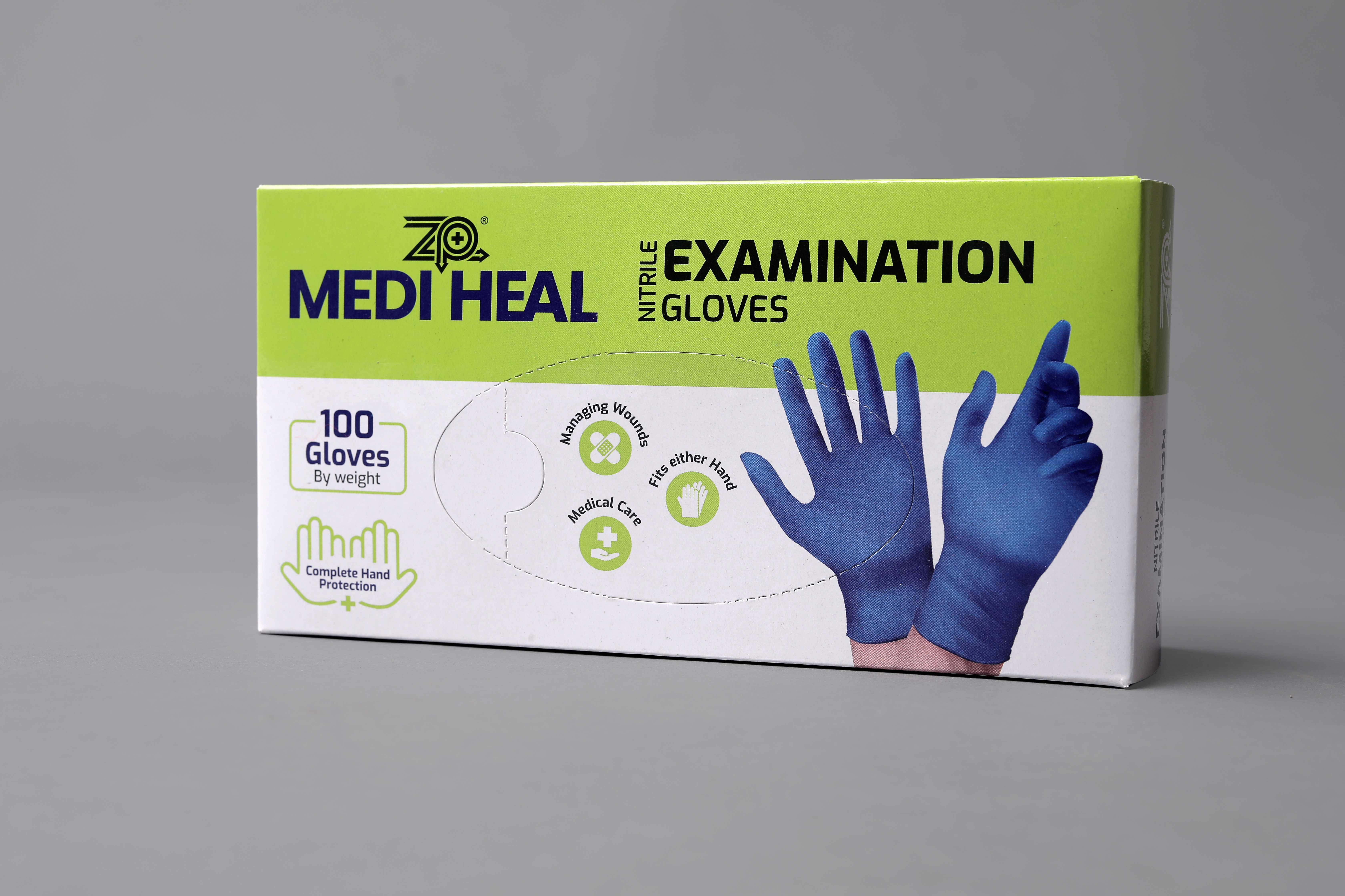 Nitrile Examination Gloves - Nitrile Material, 240 Mm Cuff Length, Blue Color | Chemical Resistant, Puncture Resistant, Powder Free, Full Finger Design, Textured Fingertips