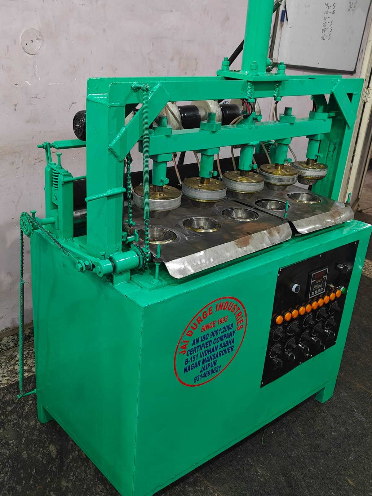 Roll Automatic Five Die Hydraulic Dona Machine - Color: Green