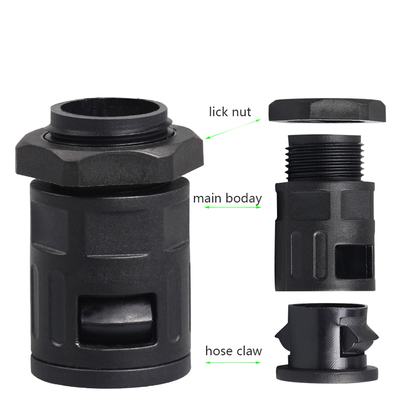 Polyamide Conduit Glands - Pg7 To Pg48 Sizes | Round Shape, Black Color, -40â°c To +80â°c Rated, High Voltage, Reliable Sealing Protection