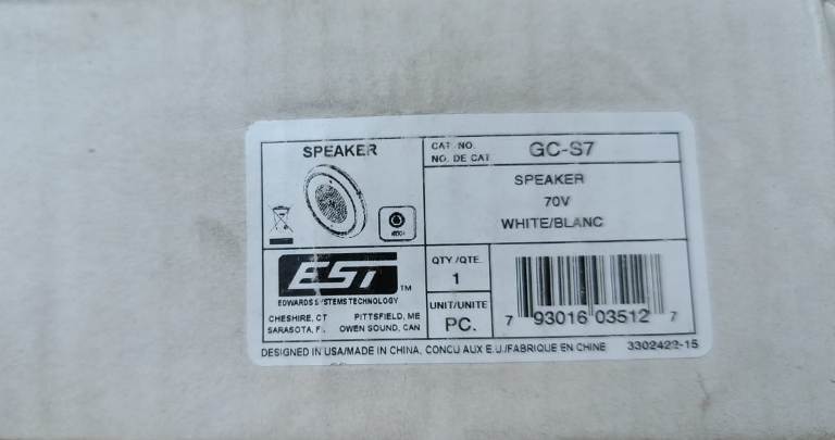 Edwards Speaker Model Gc-s7