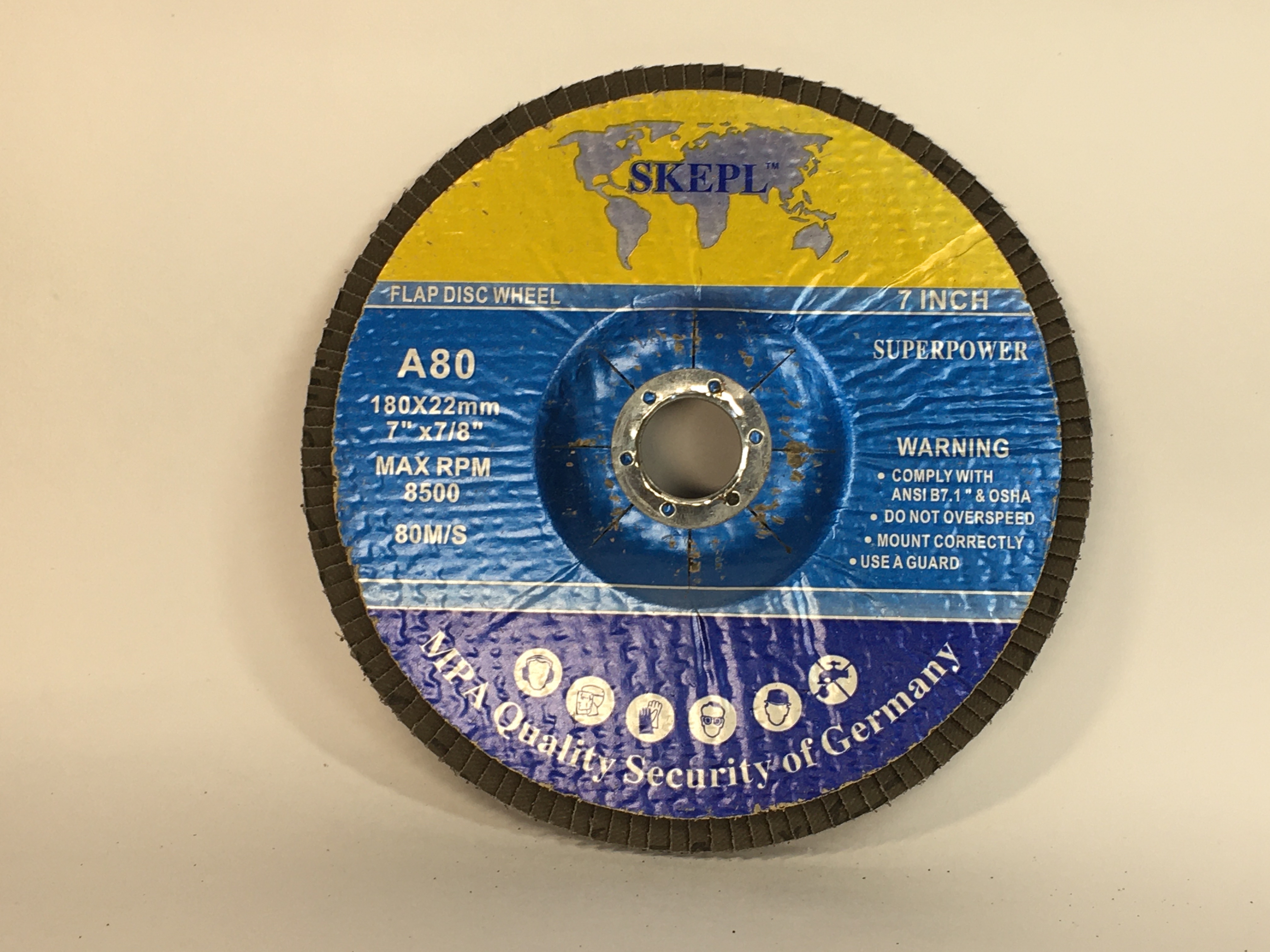 Skepl 4 Inch Grinding Wheel - High Speed Steel, 100x6mm, Green, 80m/s, Max 15200 Rpm | Premium Aluminium Oxide, High Grain Concentration, Surface Cleaning
